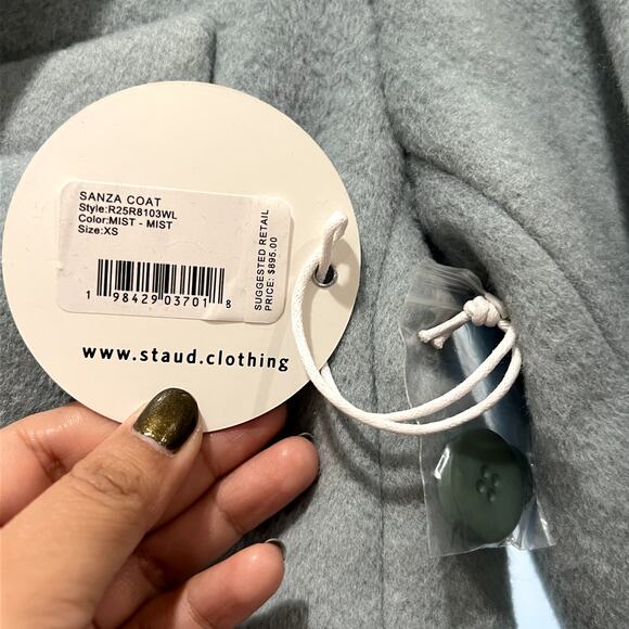 NWT NEW STAUD Sanza Wool Blend Coat - Picture 8 of 9